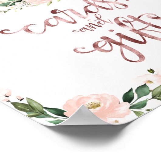 Kaarten en  Baby shower voor groene Herfst Poster (Hoek)