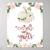 Kaarten en  Baby shower voor groene Herfst Poster (Voorkant)