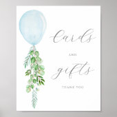 Kaarten en Baby shower voor schottenblauw met cade Poster (Voorkant)