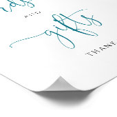 Kaarten en Baby shower voor schottenblauw met cade Poster (Hoek)