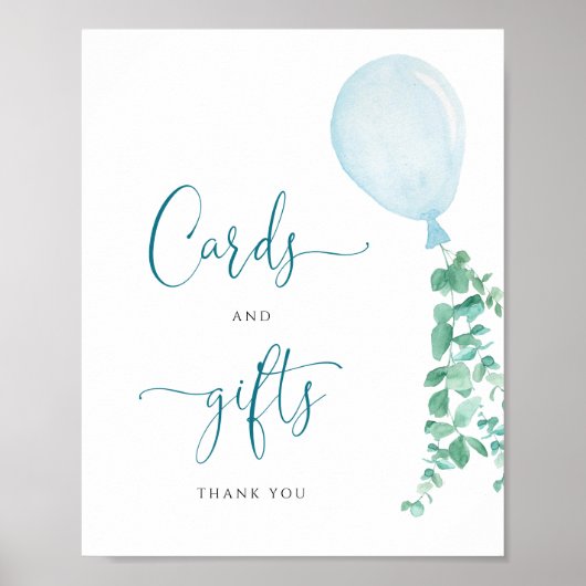 Kaarten en Baby shower voor schottenblauw met cade Poster (Voorkant)