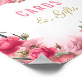 Kaarten en Baby showers Roze flamingo Ballerina Poster (Hoek)