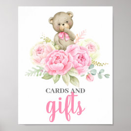 Kaarten en Beren voor geschenken Poster