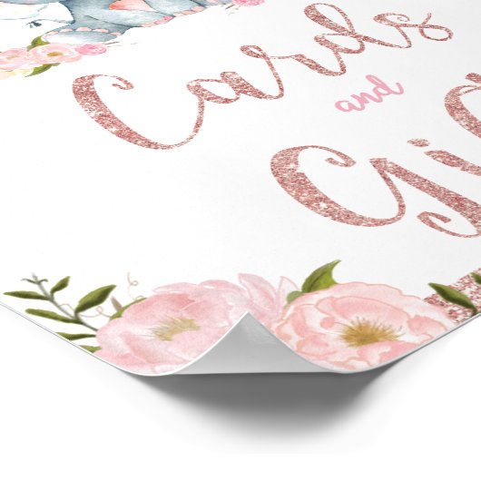 Kaarten en cadeaubonbons Elephant Birthday Baby sh Poster (Hoek)