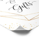 Kaarten en cadeaubonborden Elegant Blushing Chic F Poster (Hoek)