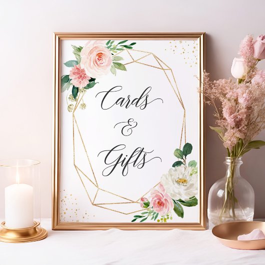 Kaarten en cadeaubonborden Elegant Blushing Chic F Poster