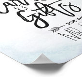 Kaarten en cadeaubonnen Blauwgroen en gouden getij Poster (Hoek)