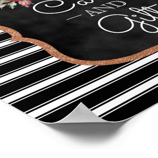 Kaarten en cadeaubonnen | ChalkboardRozen Poster (Hoek)