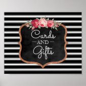 Kaarten en cadeaubonnen | ChalkboardRozen Poster (Voorkant)
