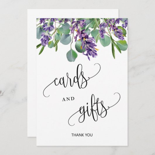 Kaarten en cadeaubonnen Eucalyptus Lavender (Voorkant / Achterkant)