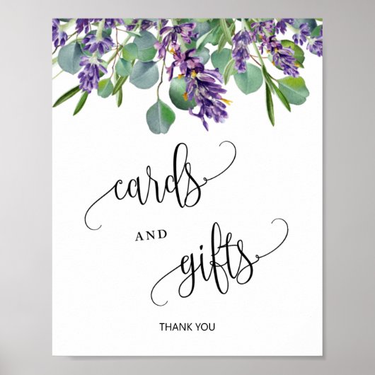 Kaarten en cadeaubonnen Eucalyptus Lavender Poster (Voorkant)