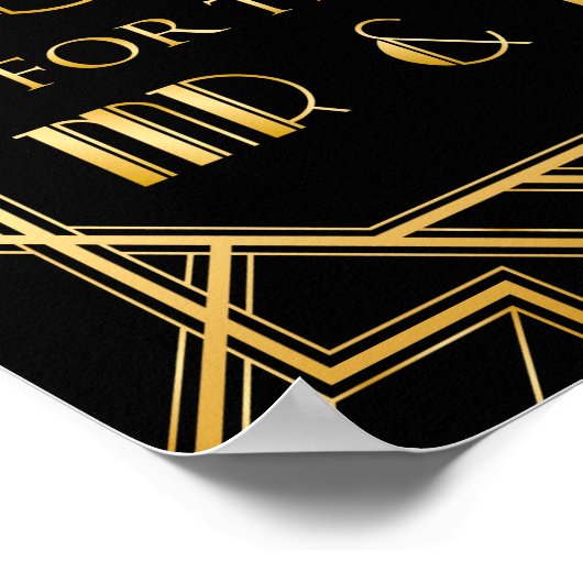 Kaarten en cadeaubonnen | Gatsby Art Deco Poster (Hoek)