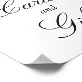 Kaarten en cadeaubonnen | Roze bruine bloemen Poster (Hoek)