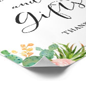 Kaarten en cadeaubonnen Succulent Cactus Floral Poster (Hoek)