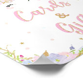 Kaarten en cadeaubonnen Unicorn Birthday Baby show Poster (Hoek)