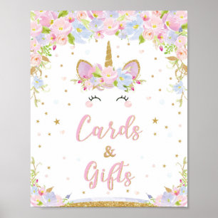 Kaarten en cadeaubonnen Unicorn Birthday Baby show Poster