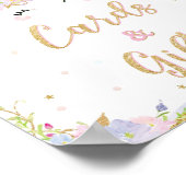 Kaarten en cadeaubonnen Unicorn Birthday Baby show Poster (Hoek)