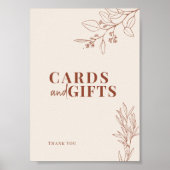 Kaarten en cadeaubonnen voor bruiloft poster (Voorkant)