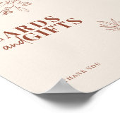 Kaarten en cadeaubonnen voor bruiloft poster (Hoek)