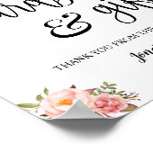 Kaarten en cadeaubonnen voor bruiloft poster (Hoek)