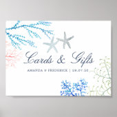 Kaarten en cadeaubonnen voor de waterverf van zeew poster (Voorkant)