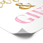 Kaarten en cadeaubonnen voor weddenschappen Roze G Poster (Hoek)