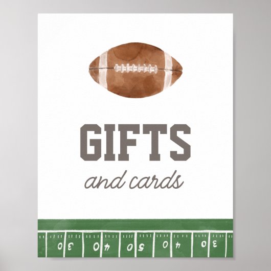Kaarten en cadeaubonzen van de Birthday-football Poster (Voorkant)