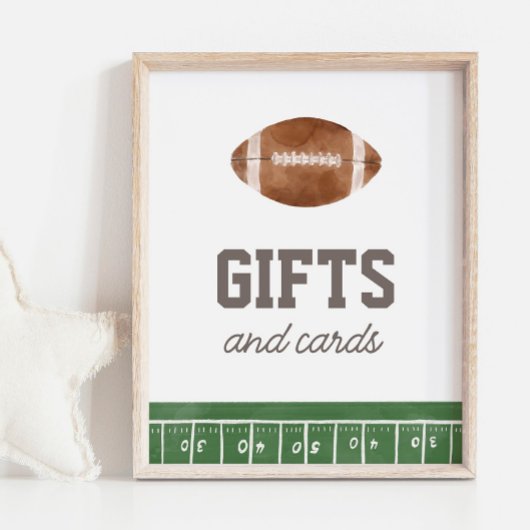 Kaarten en cadeaubonzen van de Birthday-football Poster