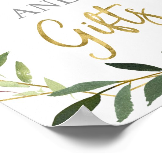 Kaarten en cadeaubonzen van Eucalyptus Greenery Poster (Hoek)