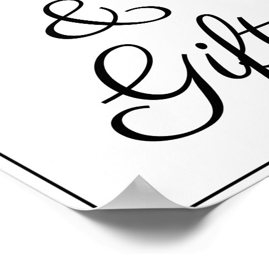 Kaarten- en cadeaubord poster (Hoek)