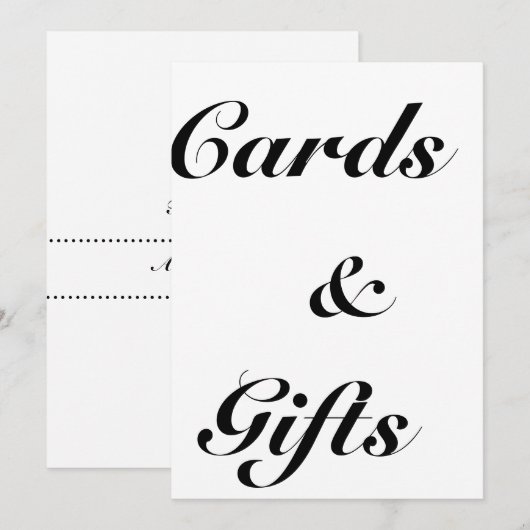 Kaarten en cadeaukaarten (Voorkant / Achterkant)