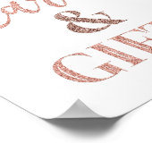 Kaarten en cadeaus Baby Shower Bord Roze Goud Poster (Hoek)