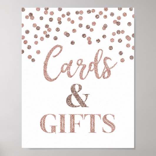 Kaarten en cadeaus Baby Shower Bord Roze Goud Poster (Voorkant)