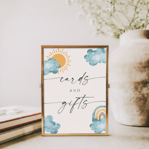 Kaarten en cadeaus baby shower zonneschijn poster