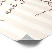 Kaarten en cadeaus Bebe Cafe Bruine Strik Handgete Poster (Hoek)