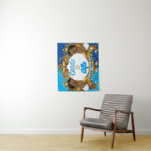Kaarten en cadeaus blauw | Gold Royal Twin Baby sh Wandkleed (In situ)