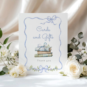 Kaarten en cadeaus Blauwe strik New Chapter baby s Poster
