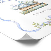 Kaarten en cadeaus Blauwe strik Nieuw hoofdstuk ba Poster (Hoek)