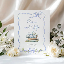 Kaarten en cadeaus Blauwe strik Nieuw hoofdstuk ba Poster