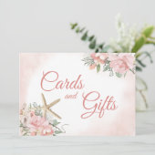 Kaarten en cadeaus bloemenkoraalstrand (Staand voorkant)
