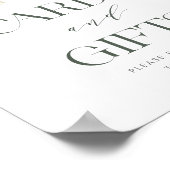 Kaarten en cadeaus Bloemrijke babyshower tafelkaar Poster (Hoek)