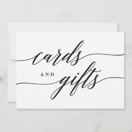 Kaarten en cadeaus bord - Modern script