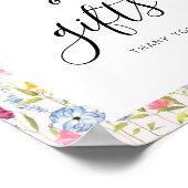 Kaarten en Cadeaus Bruiloft Borrel Bloem Bord Poster (Hoek)