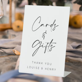 Kaarten en cadeaus Bruiloft Minimaal Reclamebord Met Voetstuk