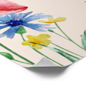 Kaarten en Cadeaus Bruiloftsfeest Wilde Bloemen Ch Poster (Hoek)