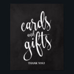 Kaarten en cadeaus Chalkcoard 8x10 bruiloft Poster<br><div class="desc">Een elegant teken van de snijrandbruiloft,  kenmerkt de tekst "kaarten en giften"in een geëxtraheerde manuscriptdoopvont,  voegt de borsteltextuur een spontaan en playful gevoel toe. De achtergrondkleur kan aan uw behoeften en voorkeuren worden aangepast. Neem contact met mij op als u een speciaal verzoek hebt.</div>