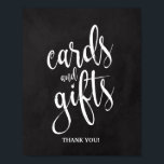 Kaarten en cadeaus Chalkcoard 8x10 bruiloft Poster<br><div class="desc">Een elegant teken van de snijrandbruiloft,  kenmerkt de tekst "kaarten en giften"in een geëxtraheerde manuscriptdoopvont,  voegt de borsteltextuur een spontaan en playful gevoel toe. De achtergrondkleur kan aan uw behoeften en voorkeuren worden aangepast. Neem contact met mij op als u een speciaal verzoek hebt.</div>