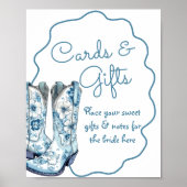 Kaarten en Cadeaus Chinoiserie Laarzen Bruiloft Poster (Voorkant)