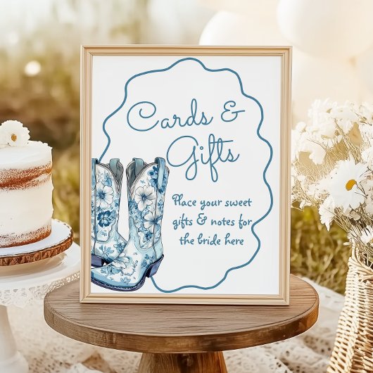 Kaarten en Cadeaus Chinoiserie Laarzen Bruiloft Poster