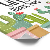 Kaarten en cadeaus Dank je Cactus Fiesta Tafelbord Poster (Hoek)